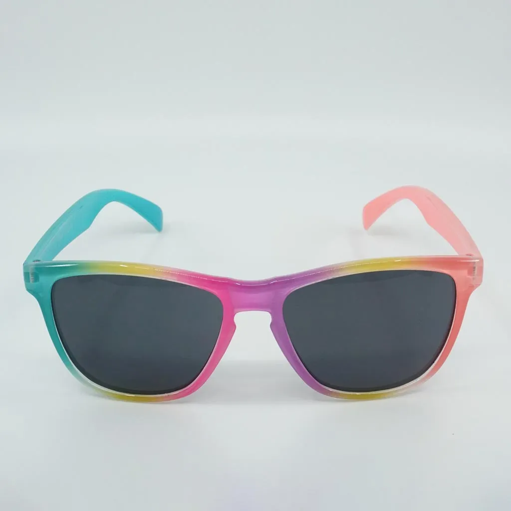 Under the Sea Holographic Seashells Case with an Multi Color Wayfearer Frame Sunglass -  Sunglasses and Case Set