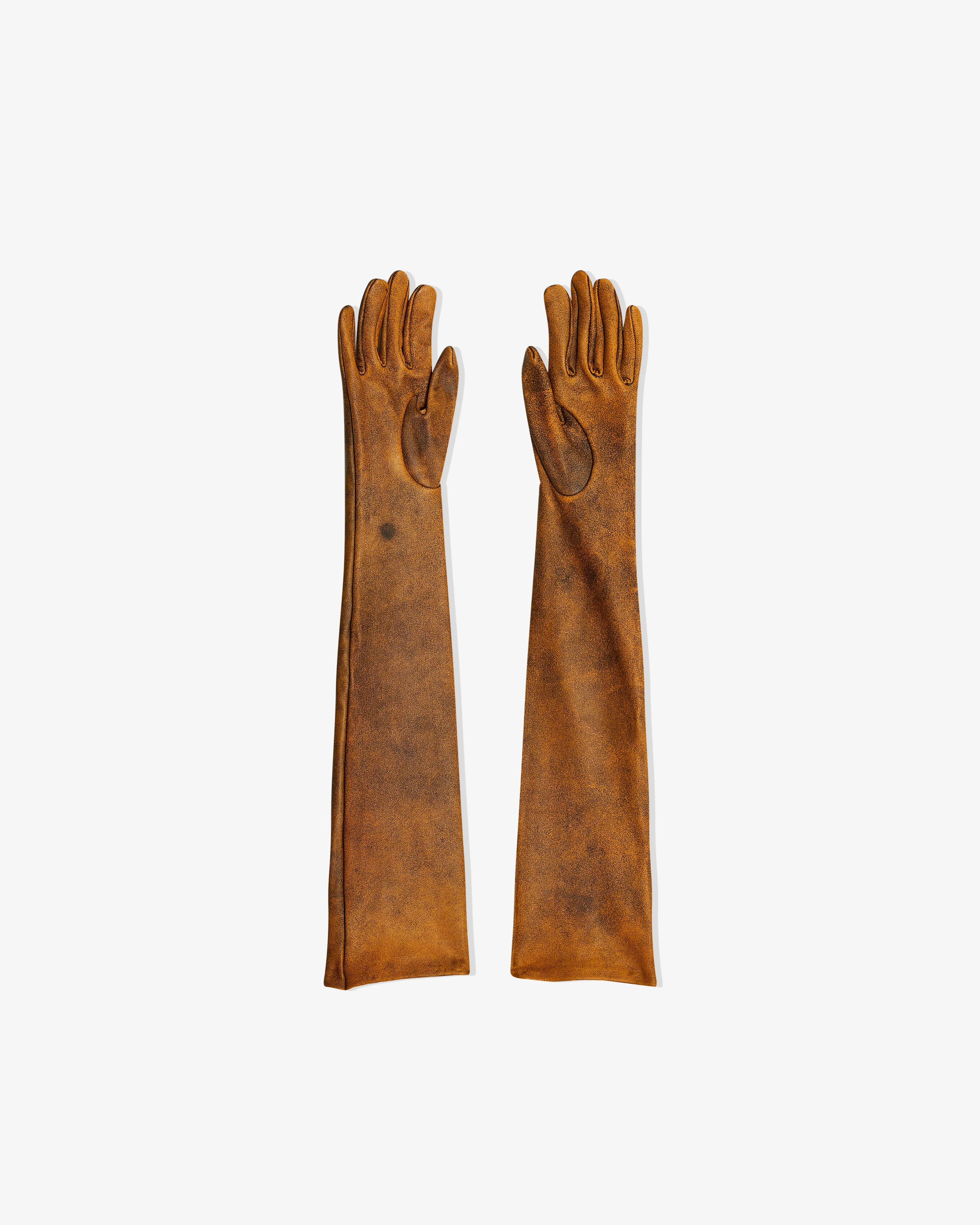 Vaquera - Women's Leather Opera Gloves - (Brown)