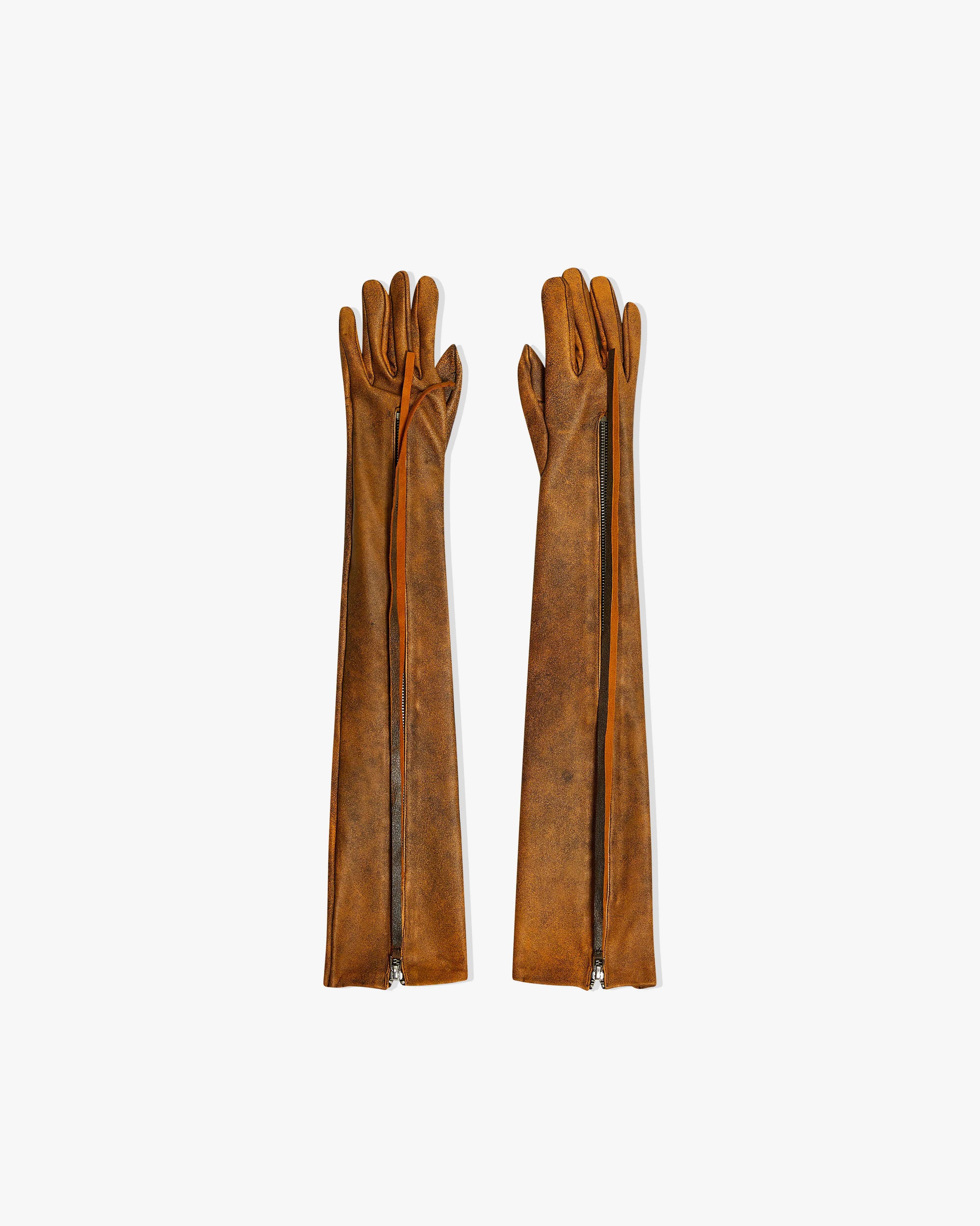 Vaquera - Women's Leather Opera Gloves - (Brown)