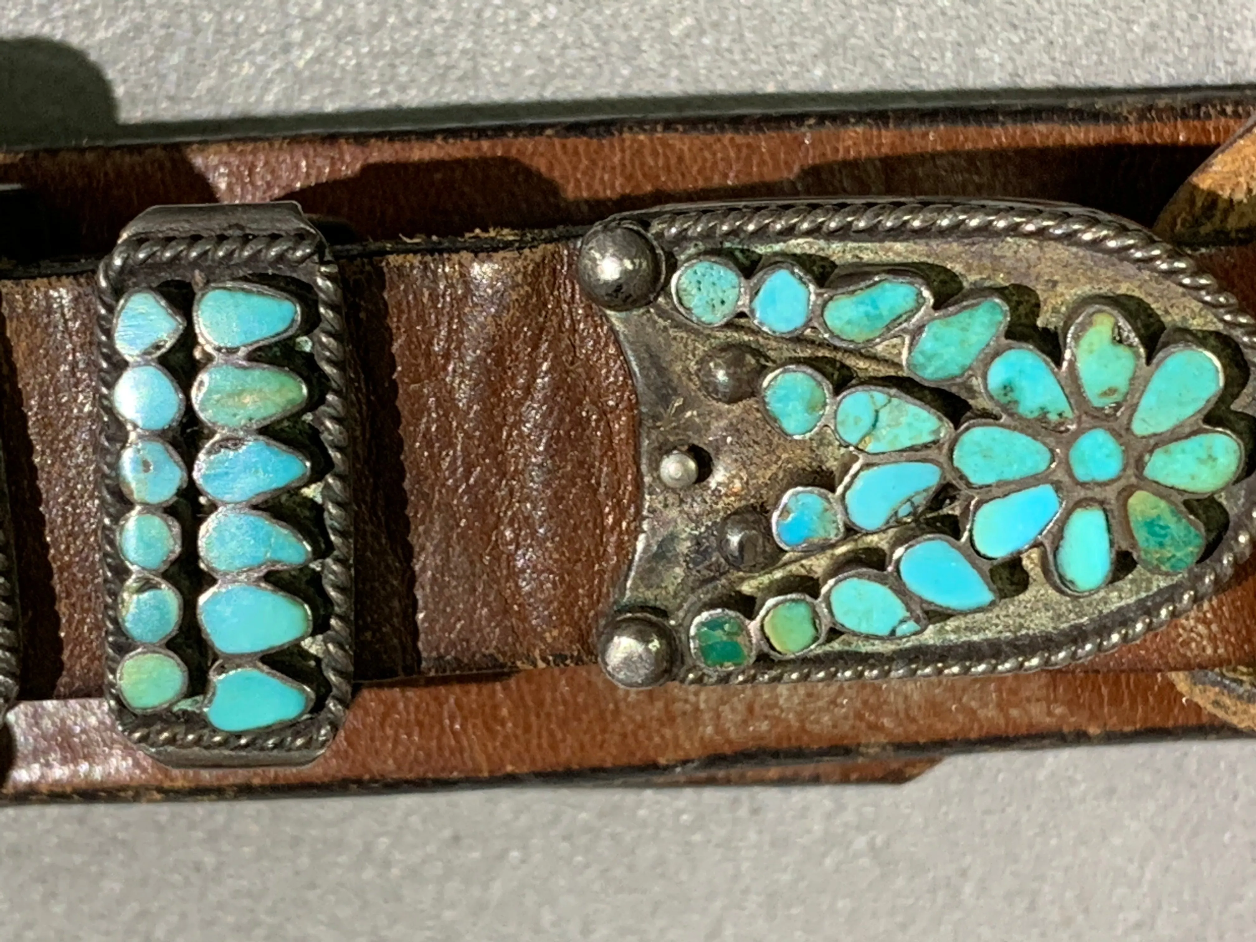 Vintage Dishta Turquoise Sterling Silver Ranger Set