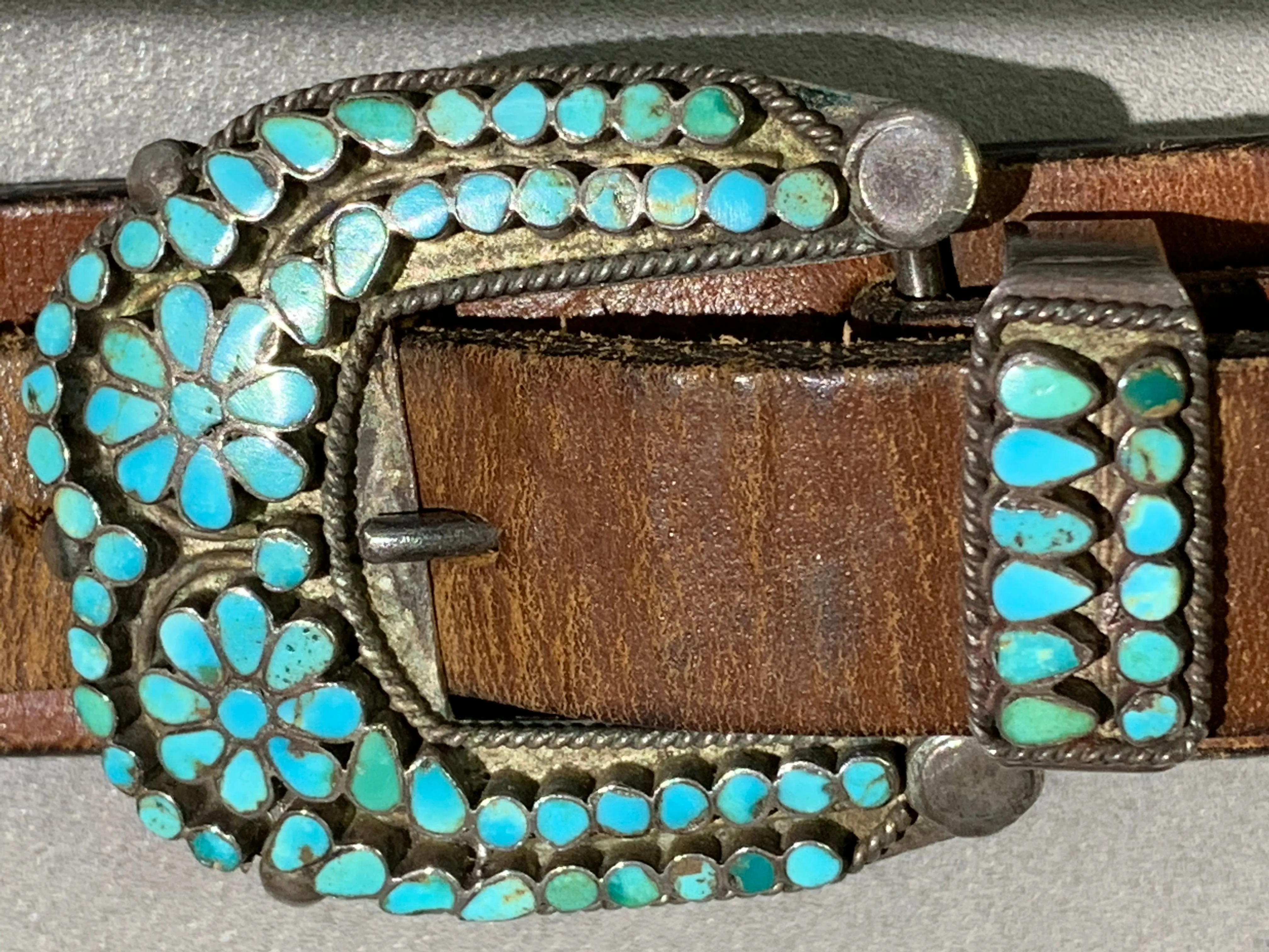 Vintage Dishta Turquoise Sterling Silver Ranger Set