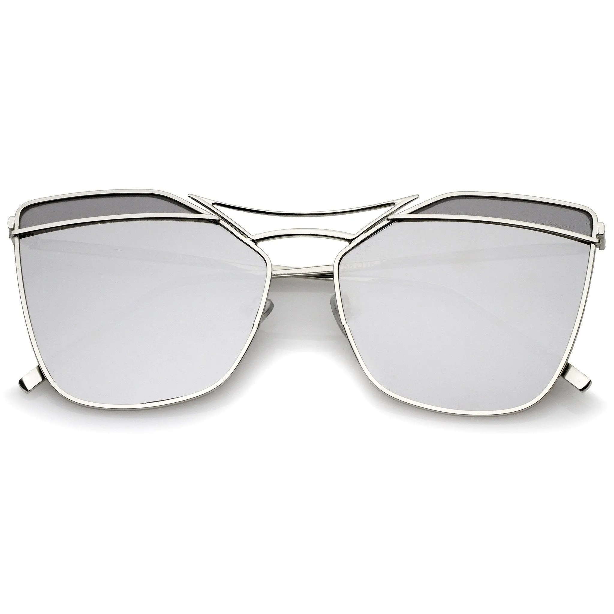 Women's Laser Cut Dual Flat Lens Sunglasses A968