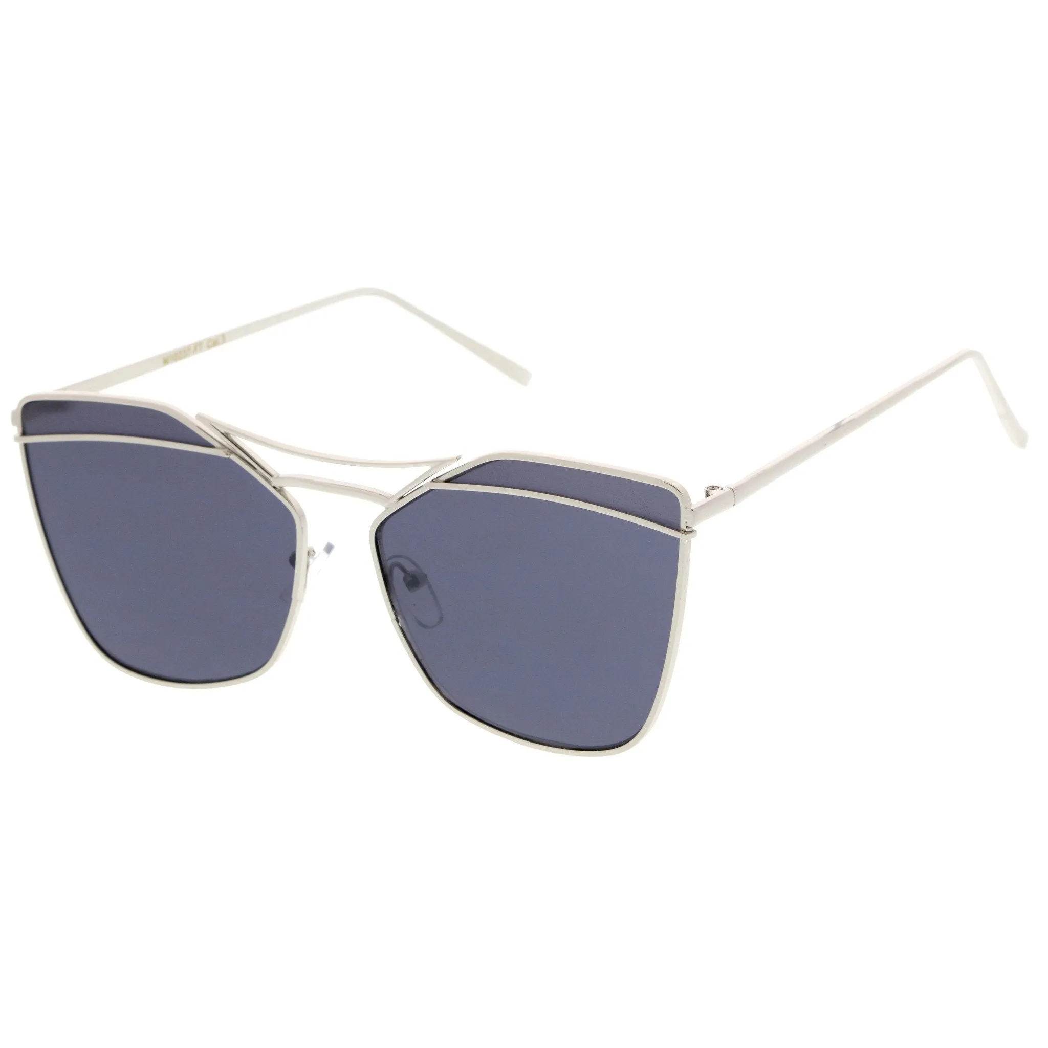 Women's Laser Cut Dual Flat Lens Sunglasses A968