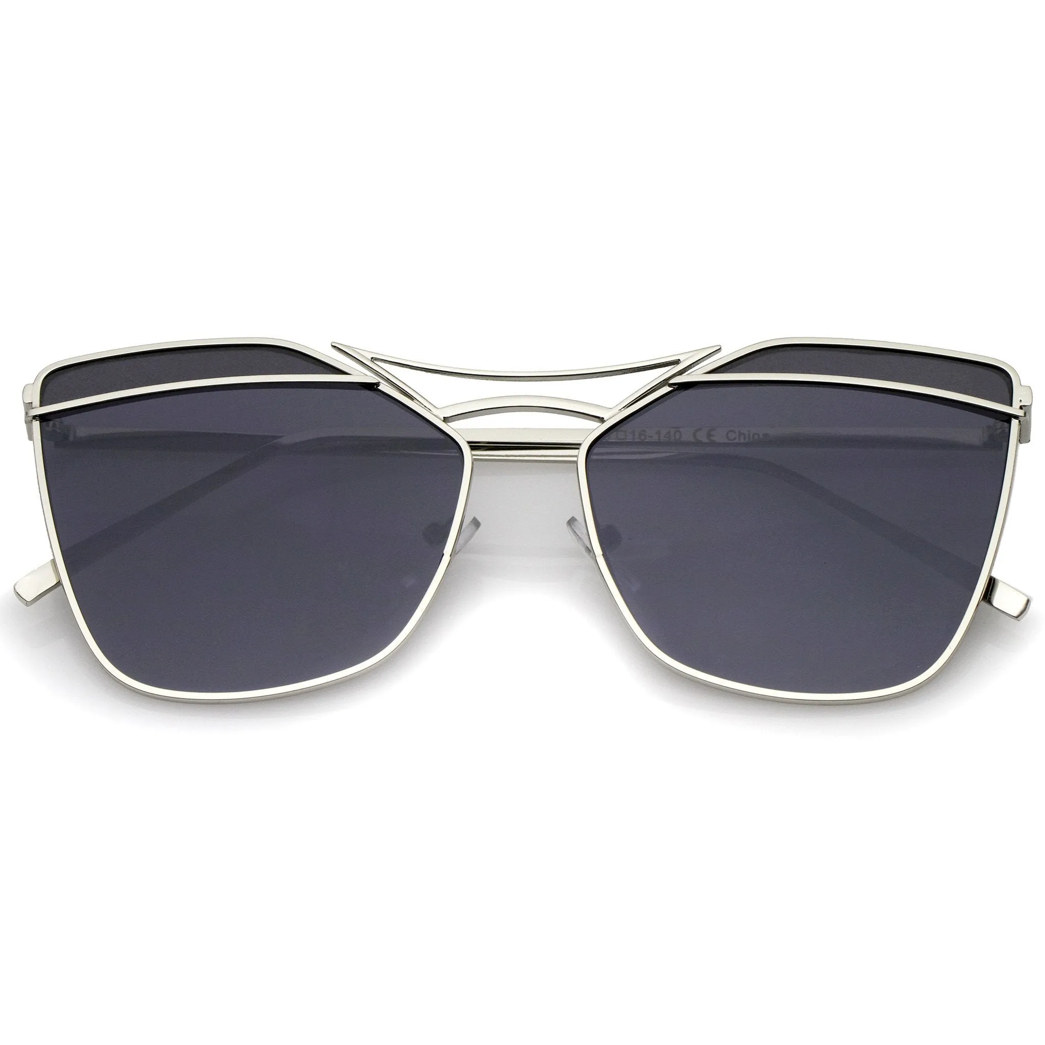 Women's Laser Cut Dual Flat Lens Sunglasses A968