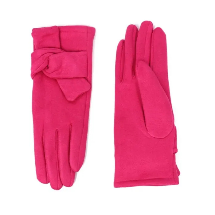 Zelly Hot Pink Tie Gloves